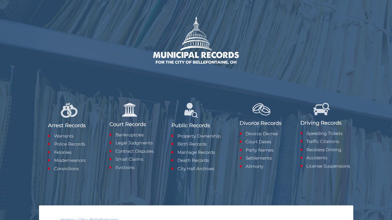 Municipal Records in Bellefontaine oh