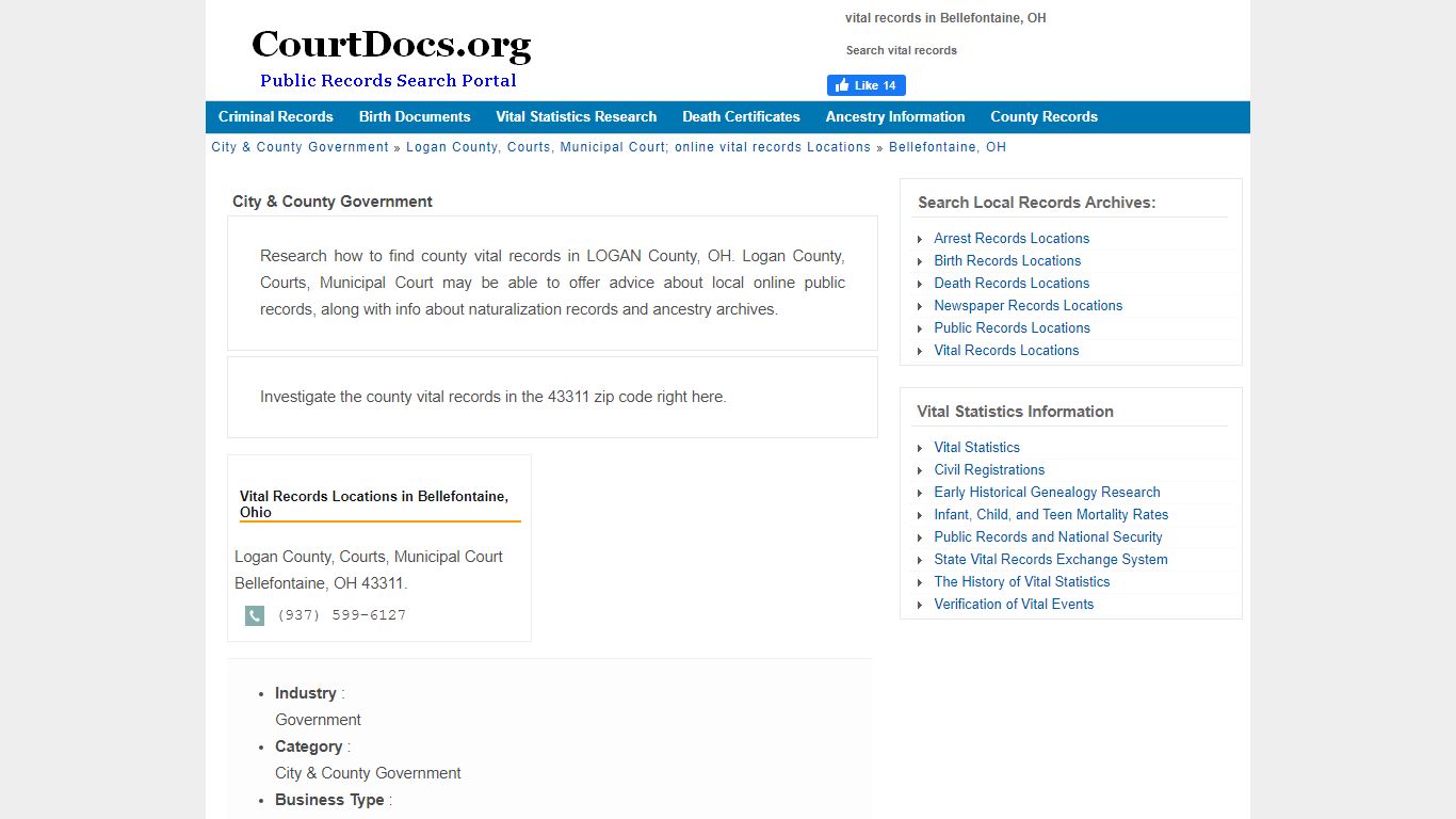 Bellefontaine, OH Free Public Records - Logan County, Courts, Municipal ...